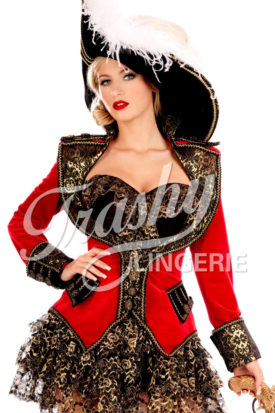 Long Velvet Pirate Coat for Men - Gothic Renaissance Costume, Halloween Cosplay & LARP - Premium Velvet Pirate Jacket for Themed Parties & Historical Reenactments
