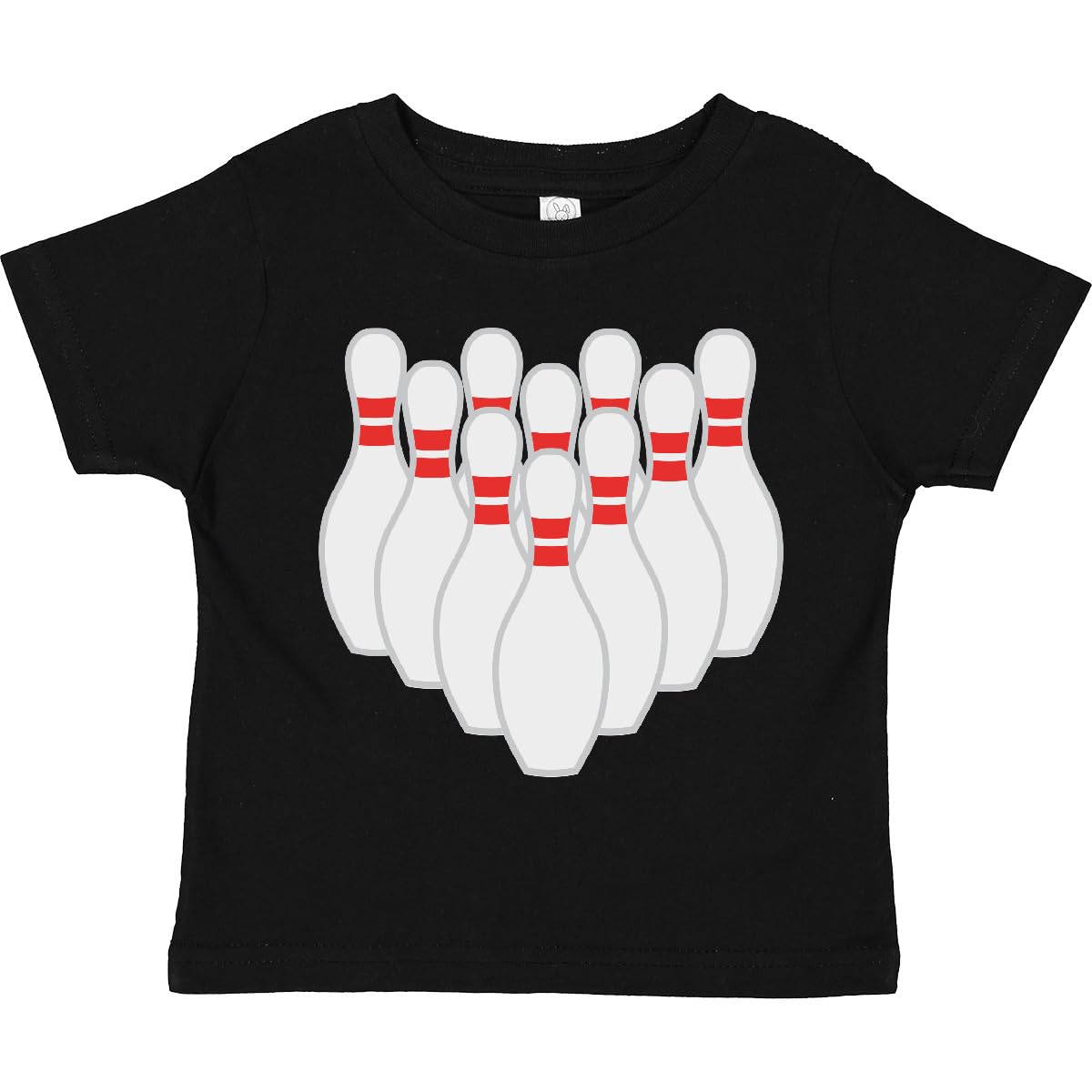 Inktastic 10 Pins for Bowling Toddler T-Shirt - Cute Bowling Themed Cotton Tee for Kids - Perfect for Bowling Parties, Sports Events & Casual Wear