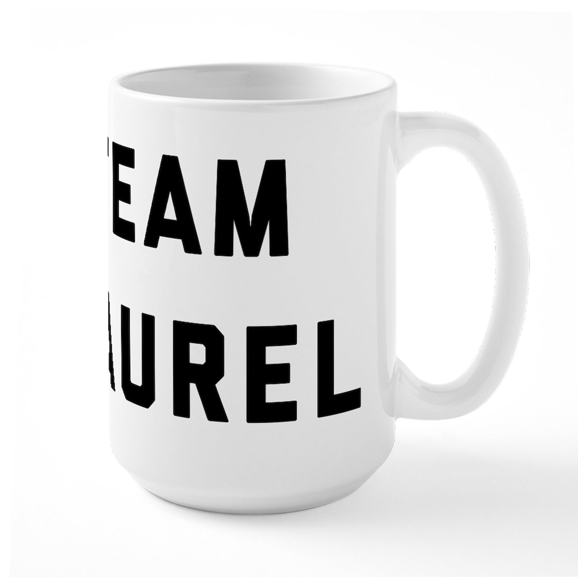 Team Laurel 15 oz (444 ml) Ceramic Coffee Mug - Insulated Travel Mug for Office, Home & Camping - Funny Gift for Sports Fans & Coffee Lovers