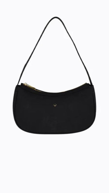 Dixiee Black Suede Shoulder Bag for Women - Stylish Crossbody Purse with Adjustable Strap, Perfect for Work, Travel & Everyday Use