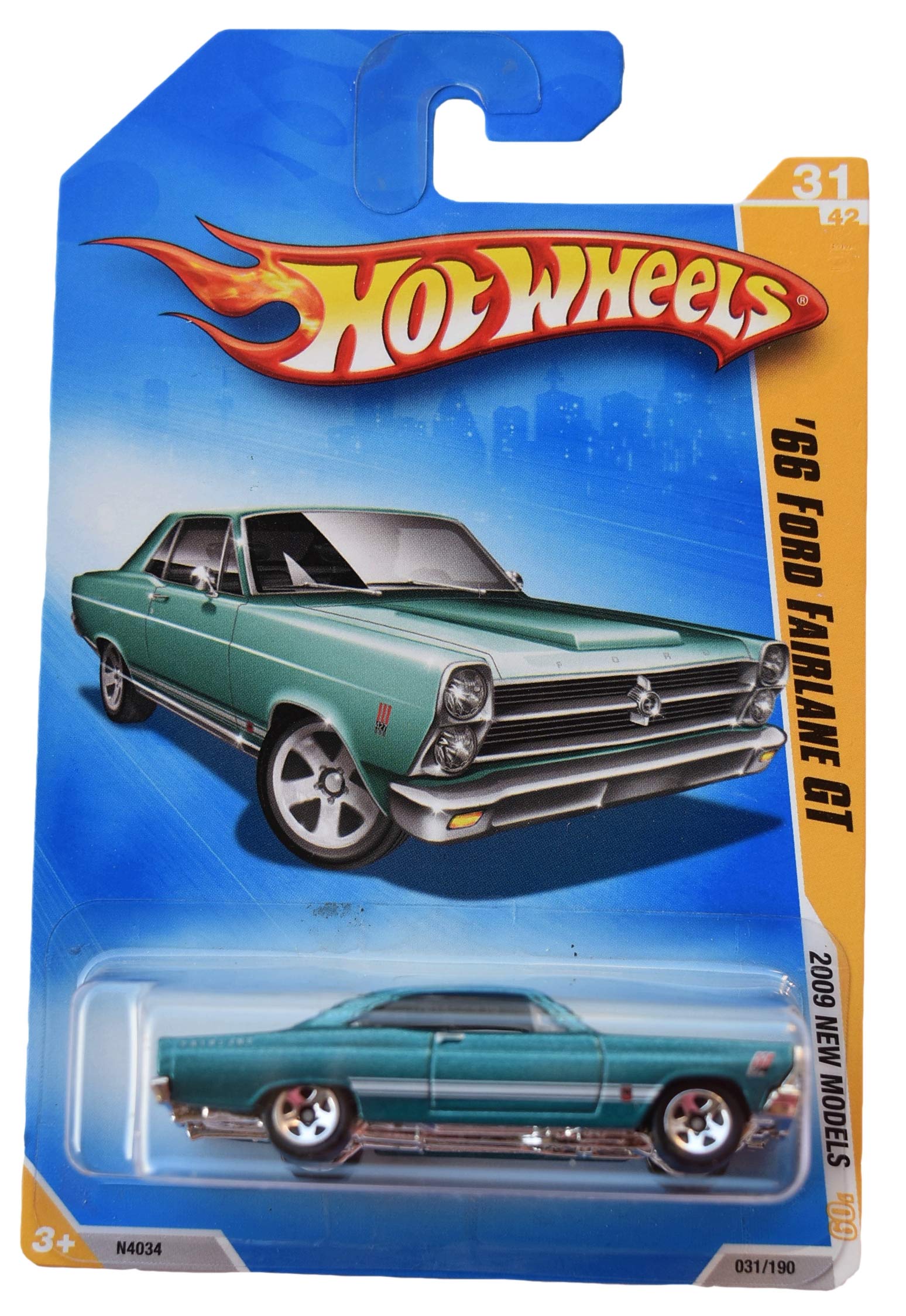 Hot Wheels 2009 Ford Fairlane GT Teal 1:64 Scale Die-Cast Model Car - Perfect for Collectors, Kids Play & Display