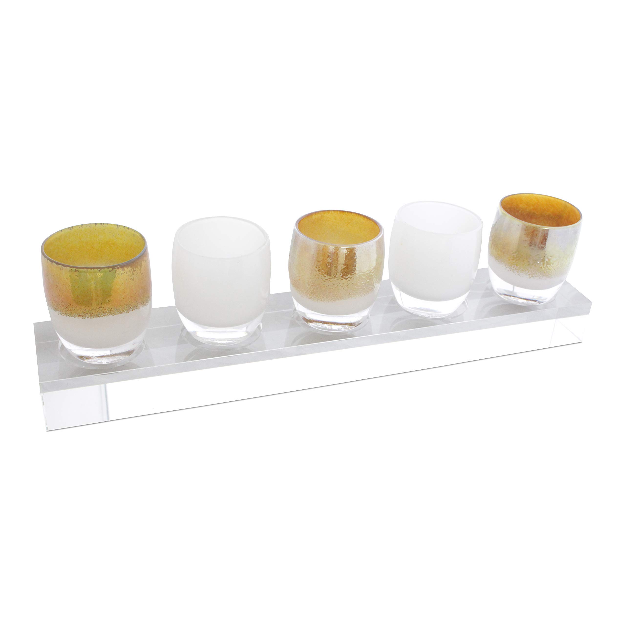 Elegant Square Votive Tealight Candle Holder - 5-Well Solid Metal Centerpiece for Weddings, Anniversaries & Home Decor | Perfect for Dining Tables, Fireplace Mantels & Romantic Ambiance