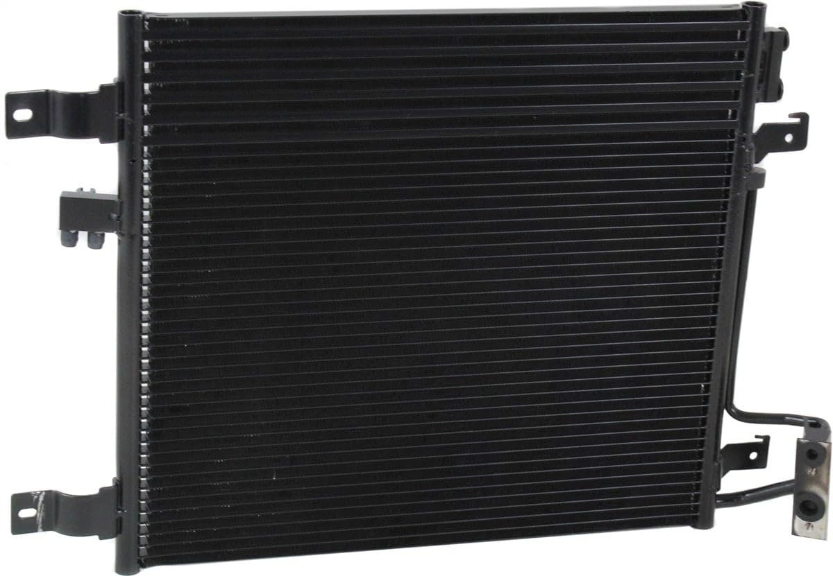 Go-Parts A/C Condenser Replacement for Jeep Wrangler JK 2007-2011 - Includes Oil Cooler & Fits Automatic Transmission - Perfect for Off-Roading, Daily Commuting & Summer Cooling System Maintenance