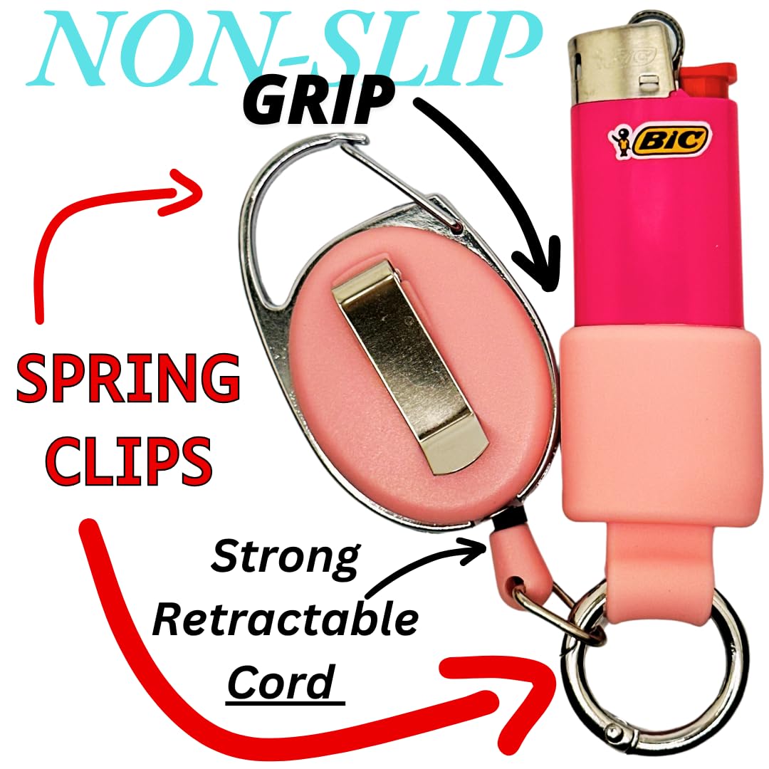 Mini BIC Lighter Holder Keychain - 10 Colors for J5 Lighters | Camping & Outdoor Use