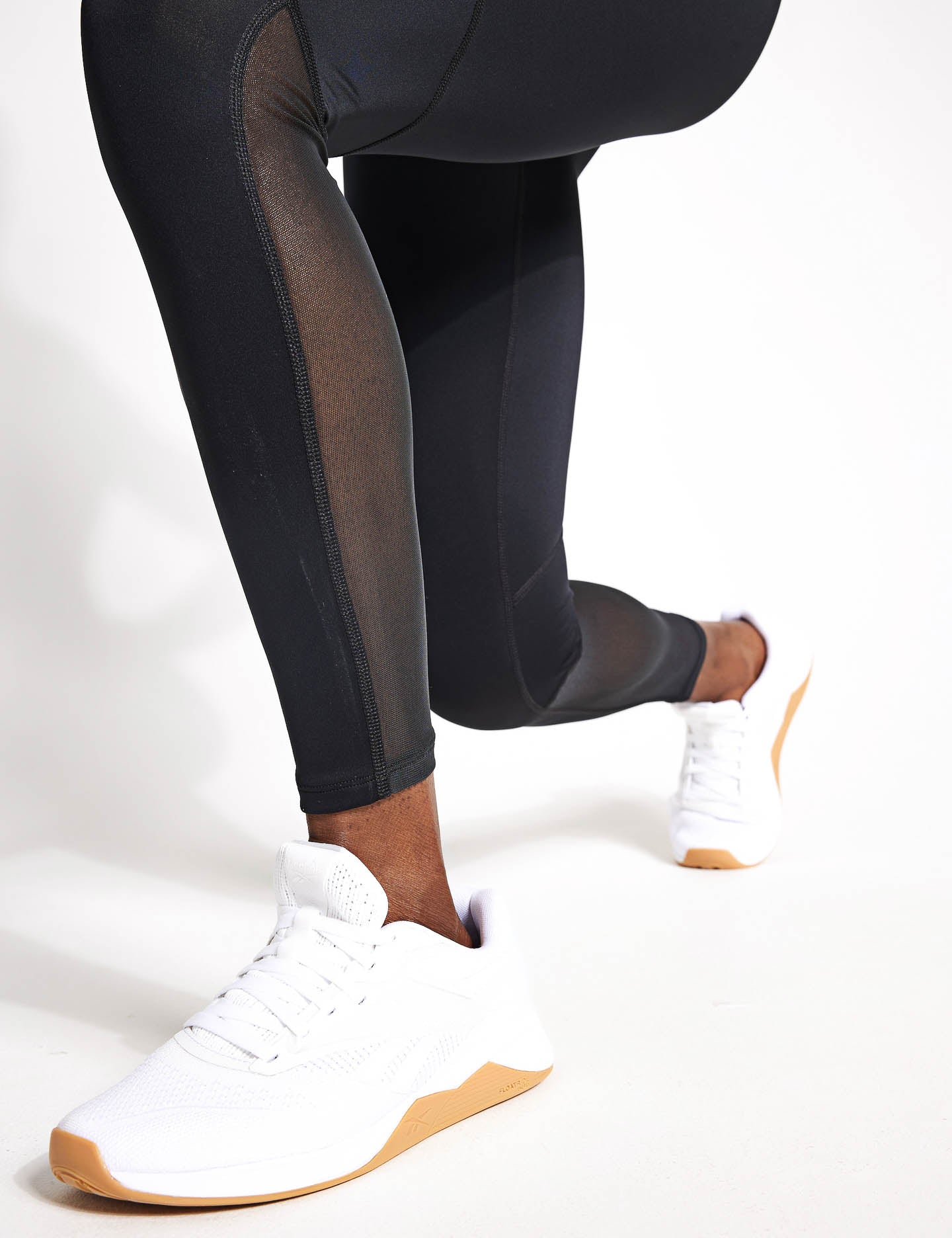 Basic Mesh Leggings for Women - Night Black - Comfortable Workout Yoga Pants for Gym, Running & Lounge Wear