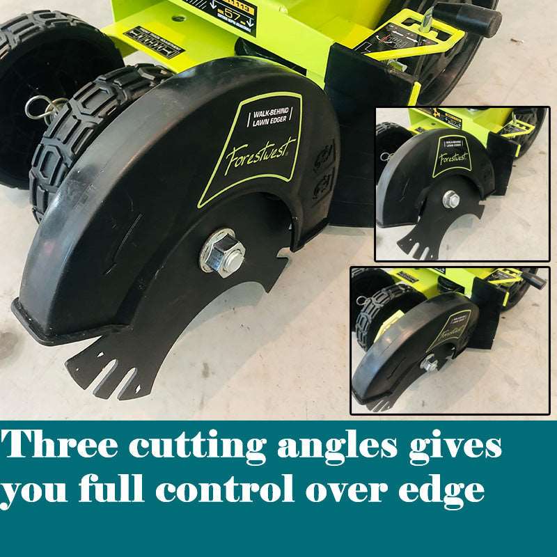 Forestwest 150CC 228MM Walk Behind Lawn Edger BM11113 - Professional Grass Trimmer for Precise Lawn Edging, Perfect for Driveways, Sidewalks & Garden Borders
