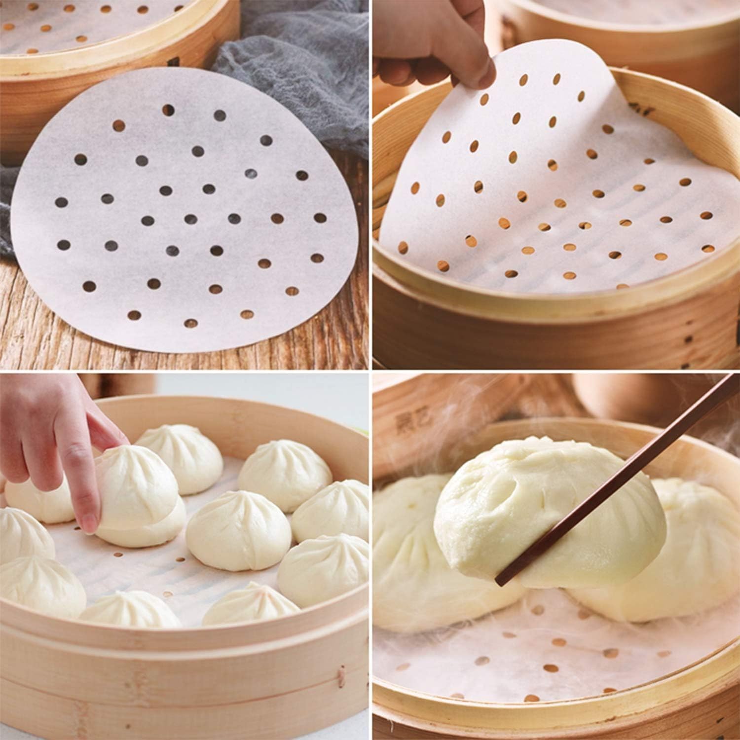 Anchara Air Fryer Parchment Paper - 50 Pack Round Non-Stick Baking Sheets for All Air Fryer Models | Perfect for Roasting, Baking & Frying | BPA-Free & Heat-Resistant