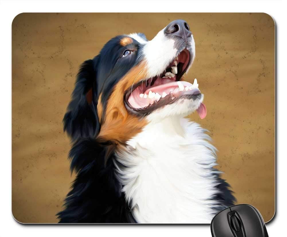 Premium Gaming Mouse Pad with Bernese Mountain Dog Design - Non-Slip Rubber Base, Smooth Surface for PC & Laptop - Perfect for Gaming, Office Work & Home Use