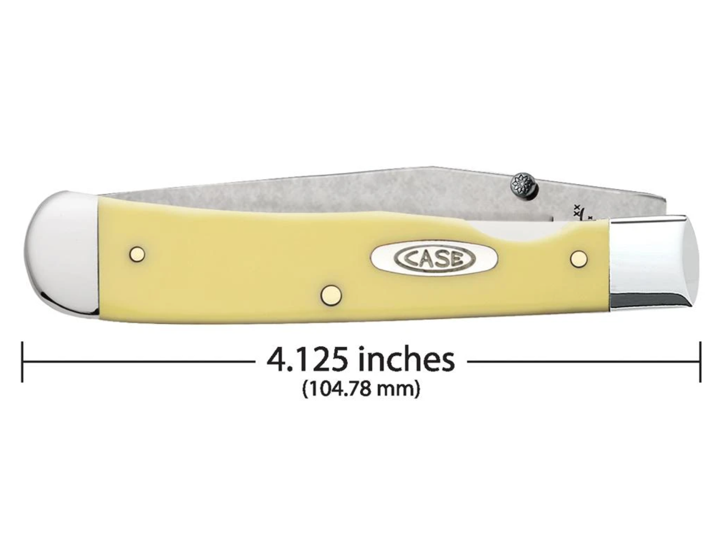 Yellow Synthetic Chrome Vanadium TrapperLock Knife - 00111 - High-Quality Hunting & Outdoor Knife for Camping, Fishing & Survival
