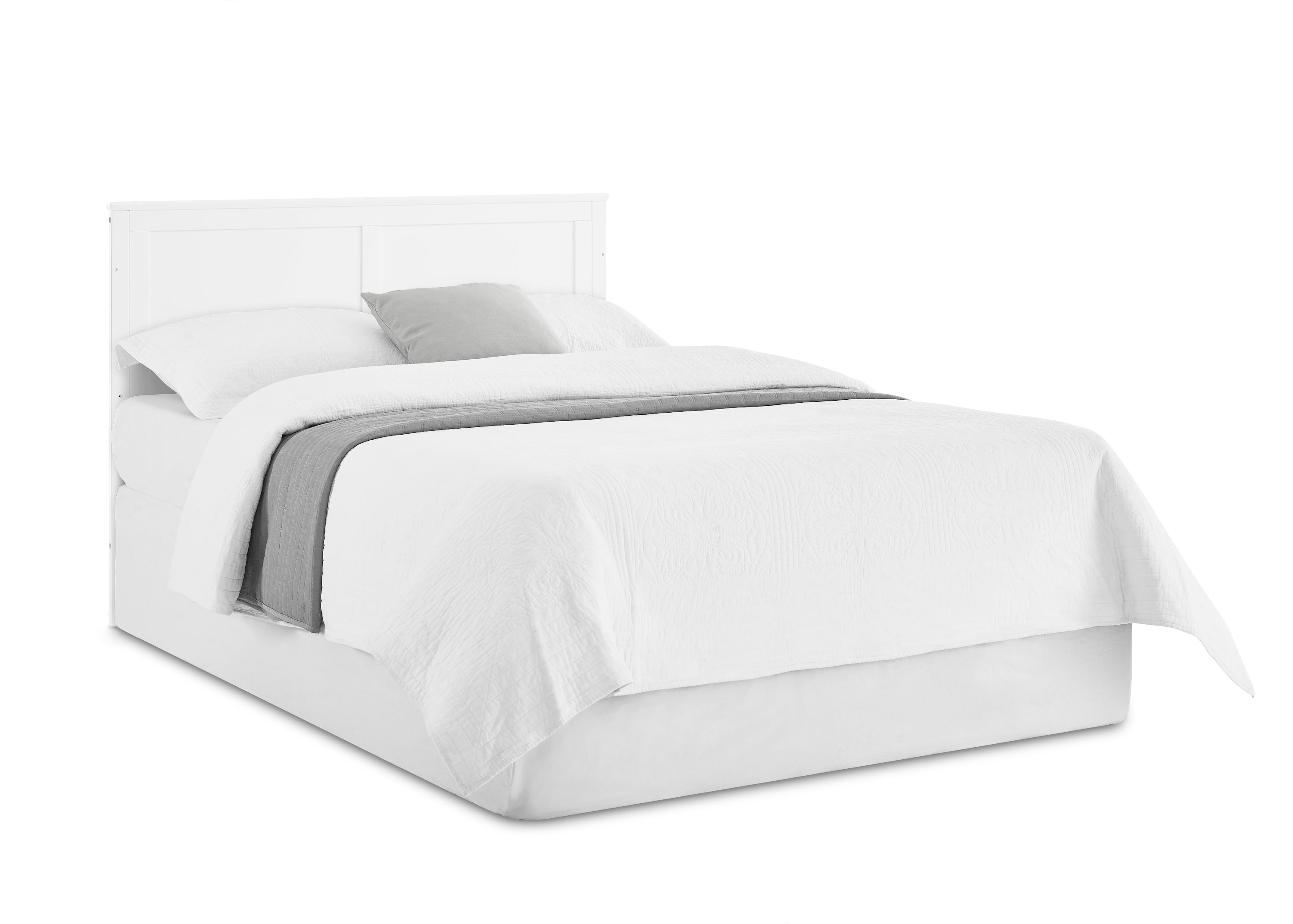 Logan 6-in-1 Convertible Baby Crib with Underdrawer Storage - White Nursery Furniture for Newborn to Toddler Bed | Perfect for Small Spaces & Modern Nurseries