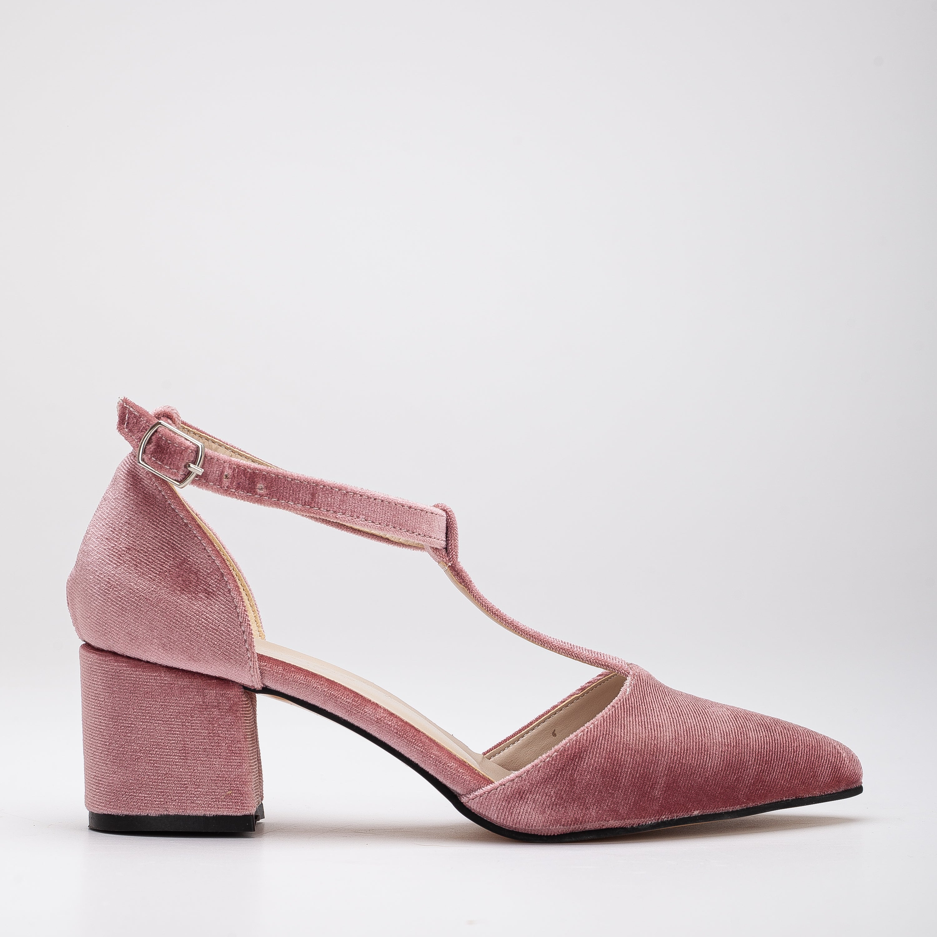 Anicette Rose Velvet Heels - Women's Elegant High Heel Pumps for Weddings, Parties & Special Occasions