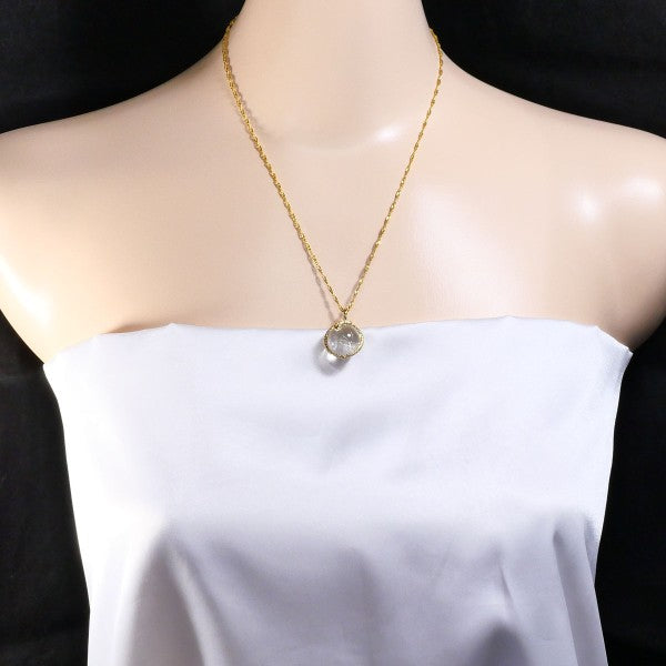 18K Yellow Gold Quartz Necklace for Women - Elegant & Durable Jewelry Gift for Birthday, Anniversary, Valentine's Day | Perfect for Parties, Weddings & Special Occasions