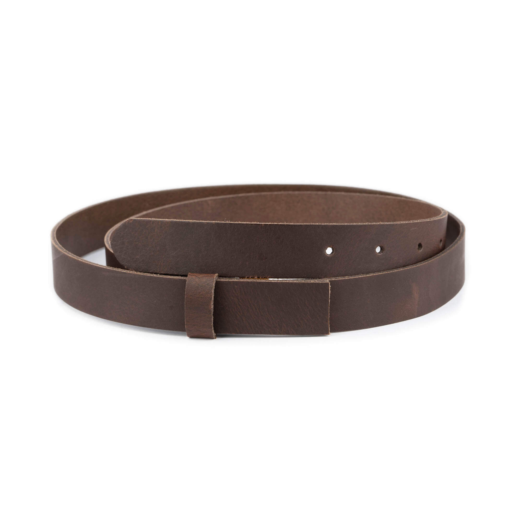2.5 cm Coffee Brown Genuine Leather Belt Strap Replacement for Ferragamo Buckles - Classic Dress Belt for Men & Women, Perfect for Office, Business, and Formal Occasions