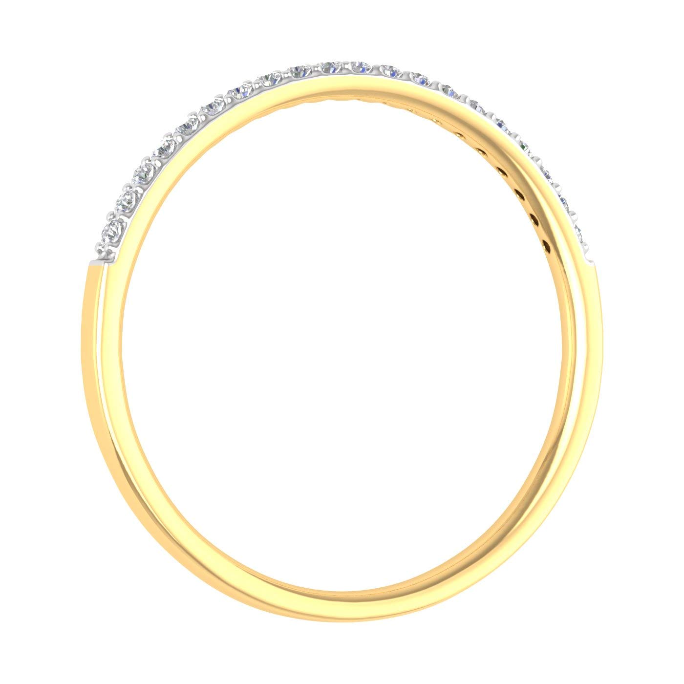1/10 Carat (ctw) 10K Gold Natural Round Diamond Stackable Ring for Women - Wedding, Anniversary, Engagement, Promise Ring - Perfect Gift for Her