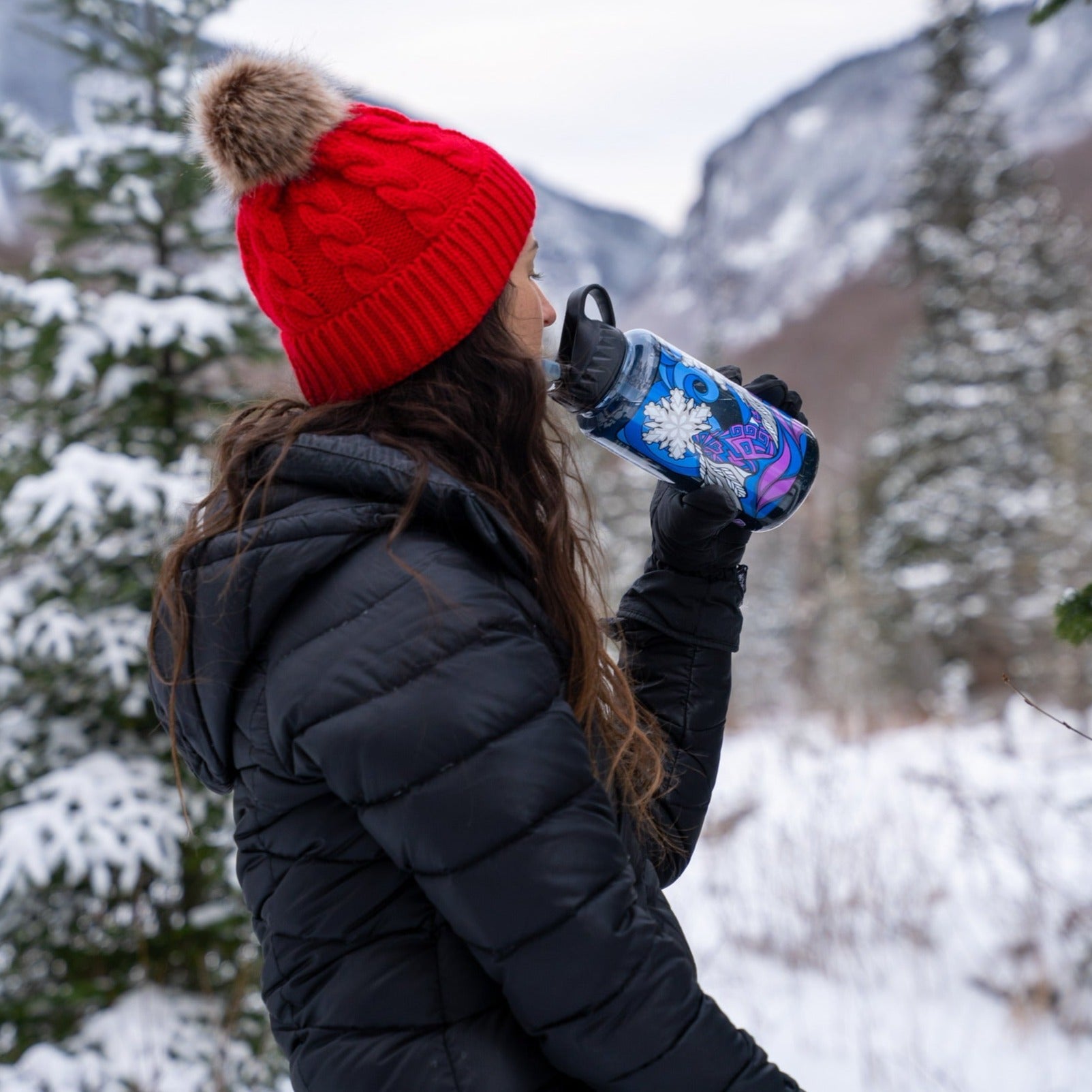 Nalgene OG Protect Our Winters Water Bottle - 32oz & 48oz BPA-Free, Leak-Proof, Durable for Hiking, Camping & Outdoor Adventures