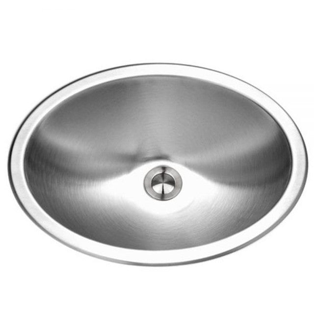 Houzer Opus Series 18-Gauge Stainless Steel Undermount Oval Bathroom Sink - CH 1800 1 | Durable & Rust-Resistant for Modern Bathrooms, Powder Rooms & Guest Baths