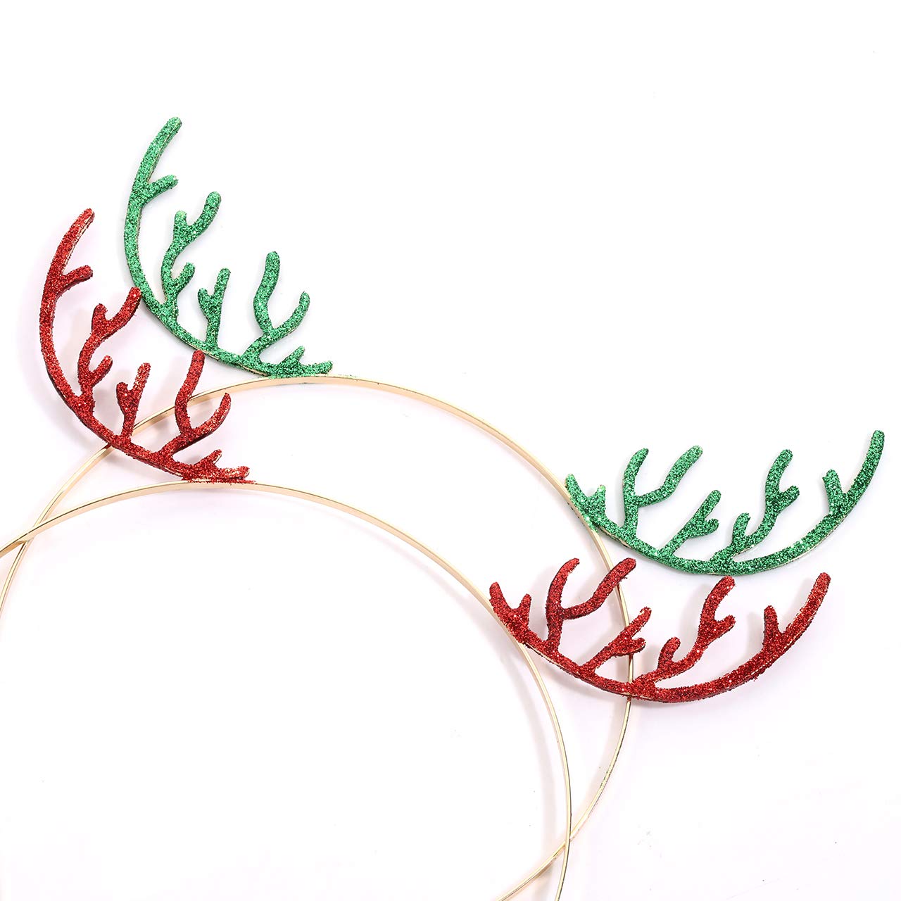Festive Christmas Reindeer Antler Headbands for Women - Crystal Embellished Hair Hoop, Merry Xmas Hair Accessories Gift for Holiday Parties & Family Gatherings