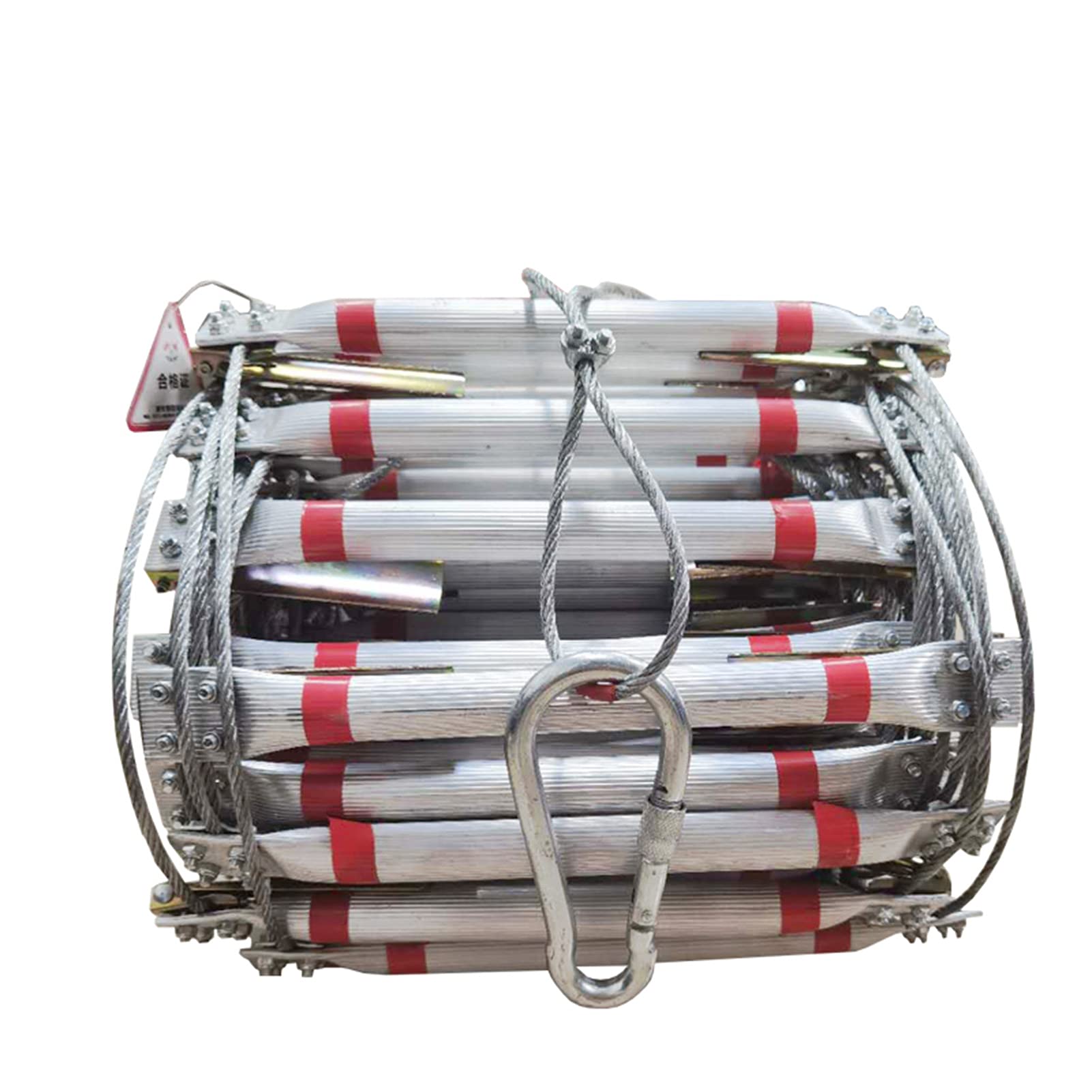 Fire Escape Ladder - 25ft Flame Retardant Steel Rope Emergency Ladder with Heavy Duty Hooks | Fireproof Safety Ladder for Home, Apartment & Workplace | Perfect for Fire Rescue, Roof Access & Emergency Evacuation