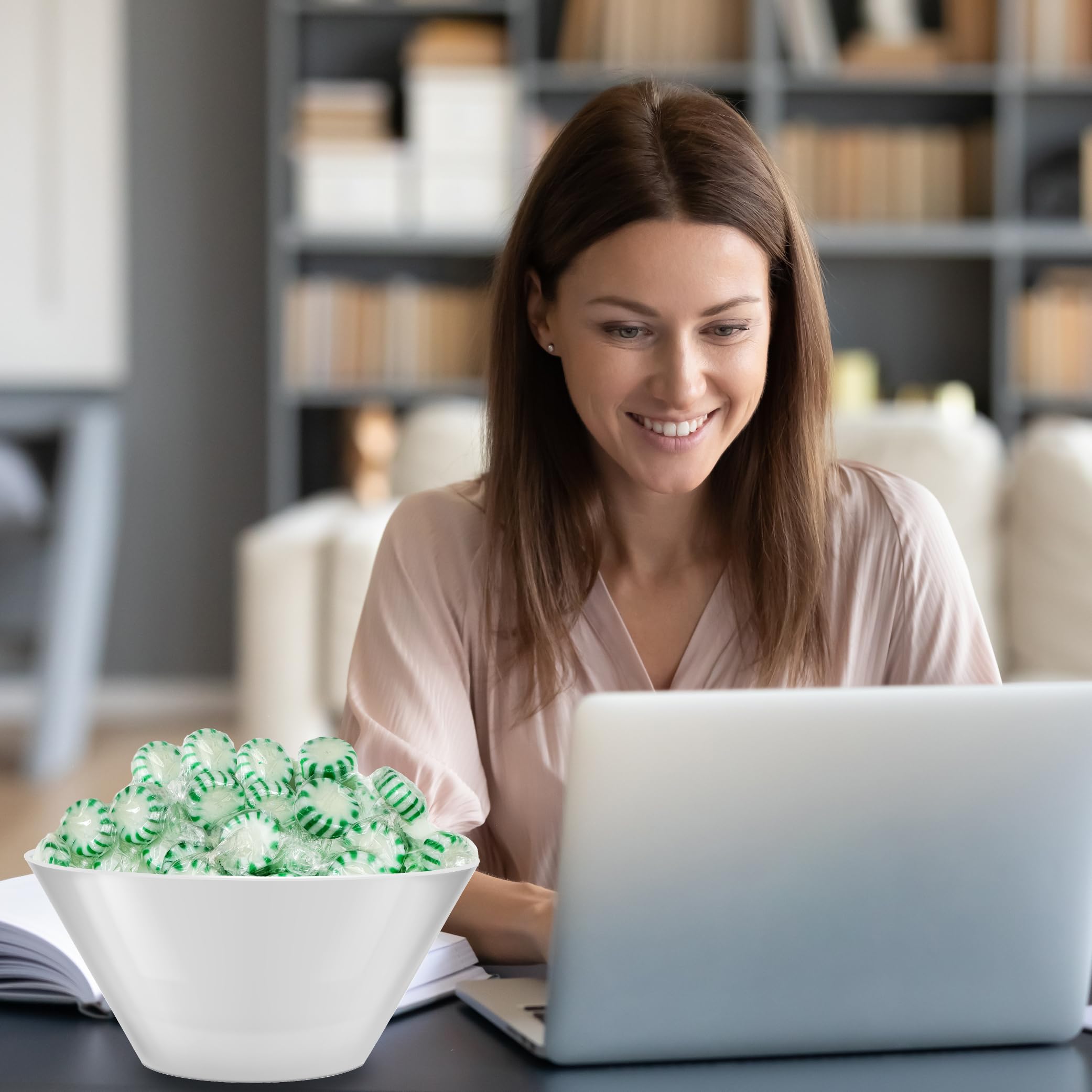 Arcor Starlight Spearmint Mints - 2 Pound Bulk Bag (Approx 150 Pieces) | Refreshing Hard Candy for Office, Travel & Home Use | Sugar-Free Breath Freshener