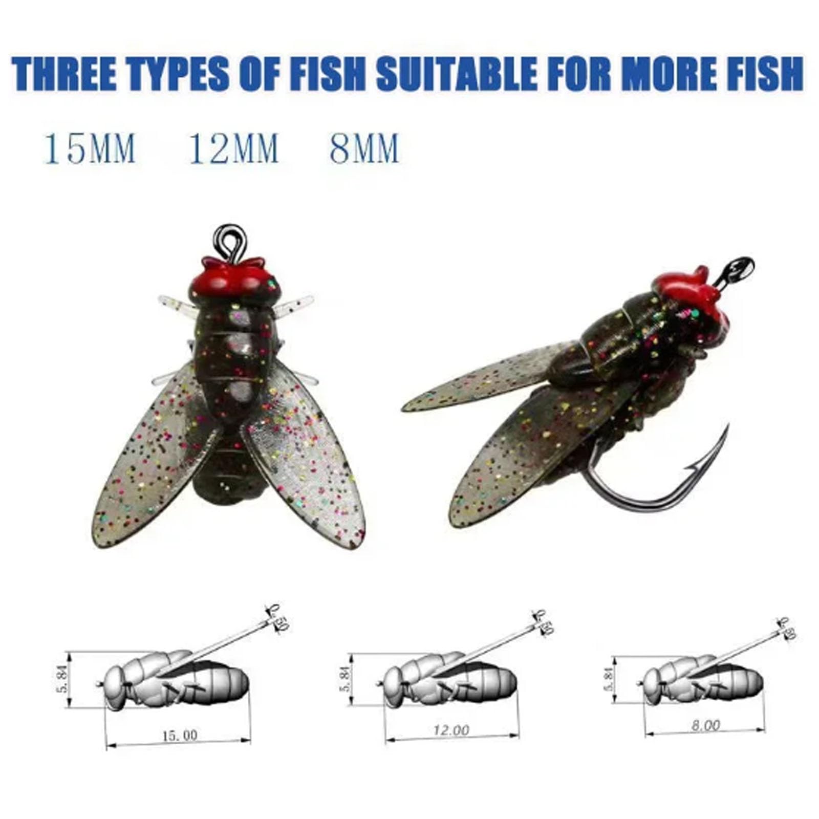 2024 New Bionic Fly Fishing Lures (20PCS) - Realistic Soft Bait with Fish Attractant for Trout & Bass - Perfect for Freshwater Fly Fishing & Outdoor Adventures