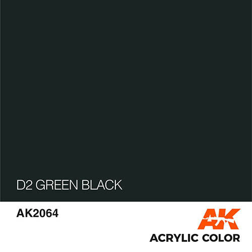AK Interactive AK2064 Air Series D2 Green Black Acrylic Paint - 17mL Bottle for Scale Models, Miniatures & Airbrushing | Perfect for Military, Sci-Fi & Fantasy Painting Projects