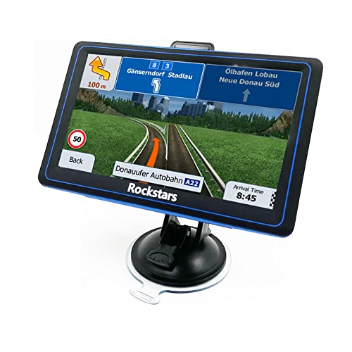 ROCKSTARS Heavy Duty Truck & Camping GPS for Europe - 7 Inch HD Display (2021 Model) with Lifetime Free Maps | 100% Reliable Navigation System Tested by Professional Drivers | French Customer Support | Black | Perfect for Long-Haul Trucking & RV Road Trips
