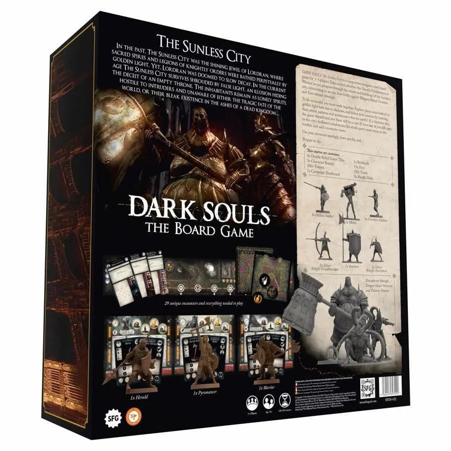Dark Souls: The Board Game – The Sunless City Core Set | Strategic Fantasy Adventure Game by Steamforged Games | 1-3 Players | 120-150 Min Playtime | Perfect for Family Game Night & Adult Game Parties | Ages 14+ | Ideal for Dark Fantasy Lovers & Tabletop RPG Enthusiasts