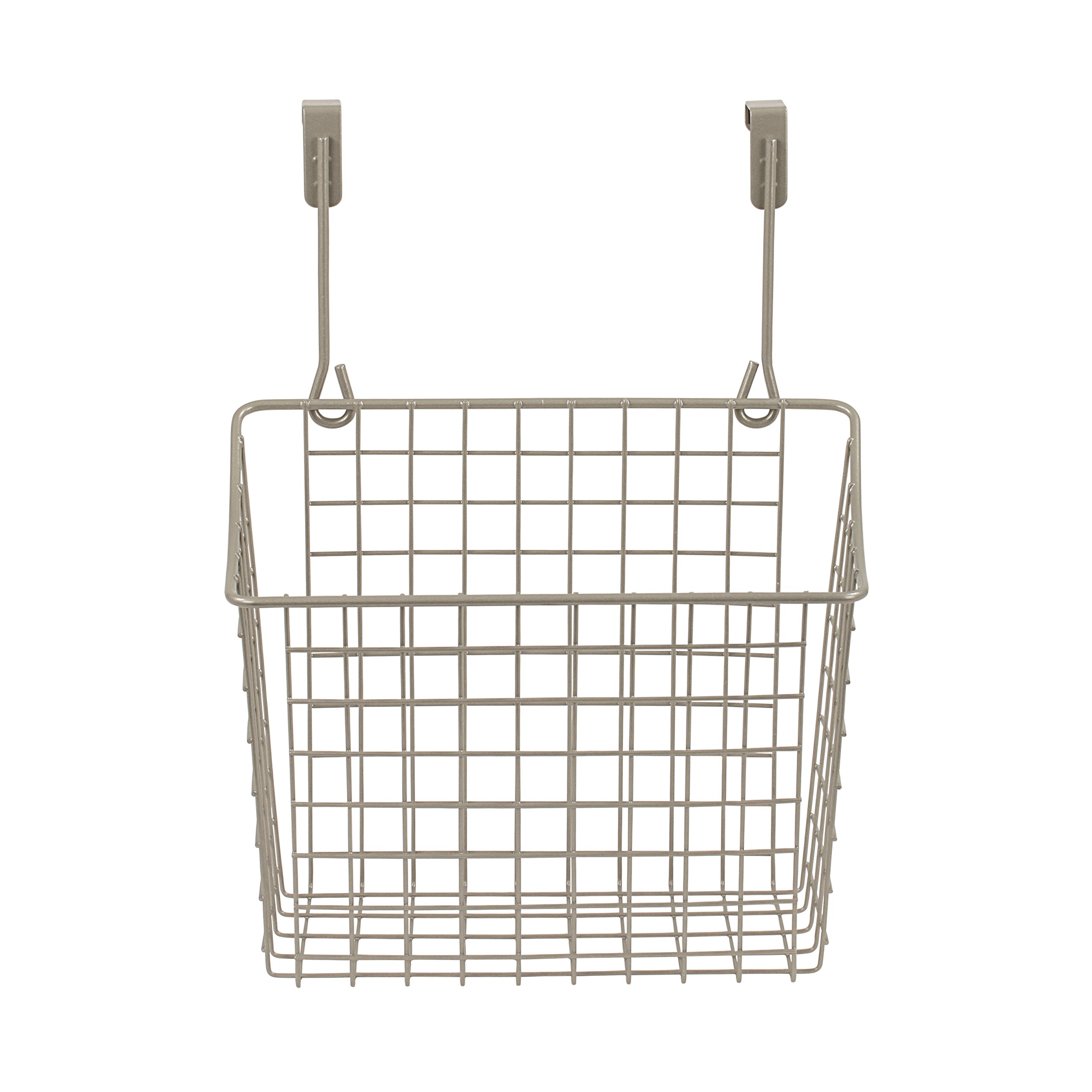Industrial Gray Small Spectrum Hanging Baskets - Over Cabinet Wire Storage Organizer for Kitchen & Bathroom - Perfect for Cleaning Supplies, Washcloths & Towels | Space-Saving Solution for Home Organization & Clutter Control