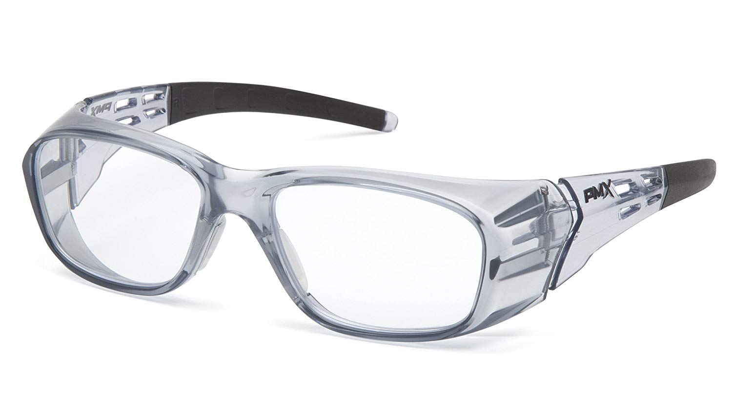 Pyramex Emerge Plus Safety Glasses with Clear +2.0 Full Reading Lens & Gray Frame - ANSI Z87.1 Certified Protective Eyewear for Construction, Woodworking, and DIY Projects