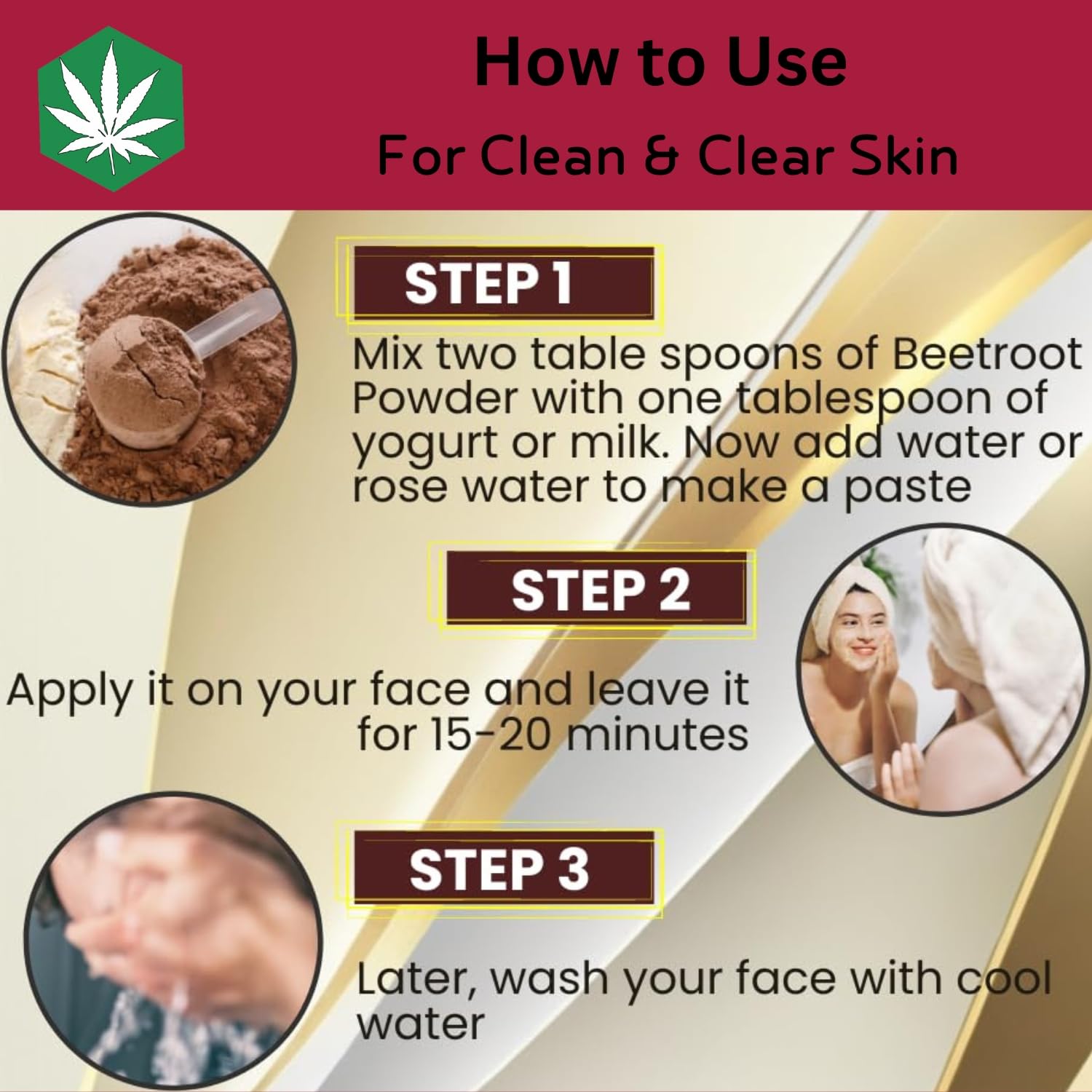 HerbsLand® 100% Natural Beetroot Powder (Beta Vulgaris Superfood) | Red Lentil Seed (Masoor Dal) Face Pack | Pure Sandalwood (Chandan) Powder for Glowing Skin & Face Care - 100g Each | DIY Skincare, Natural Beauty Routine, Ayurvedic Treatment
