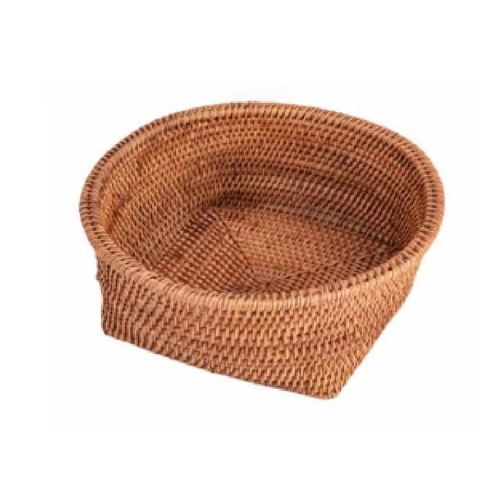Hand-Woven Wicker Rattan Basket for Bread, Fruits, Vegetables & Snacks - Perfect for Kitchen Storage, Picnics & Home Decor
