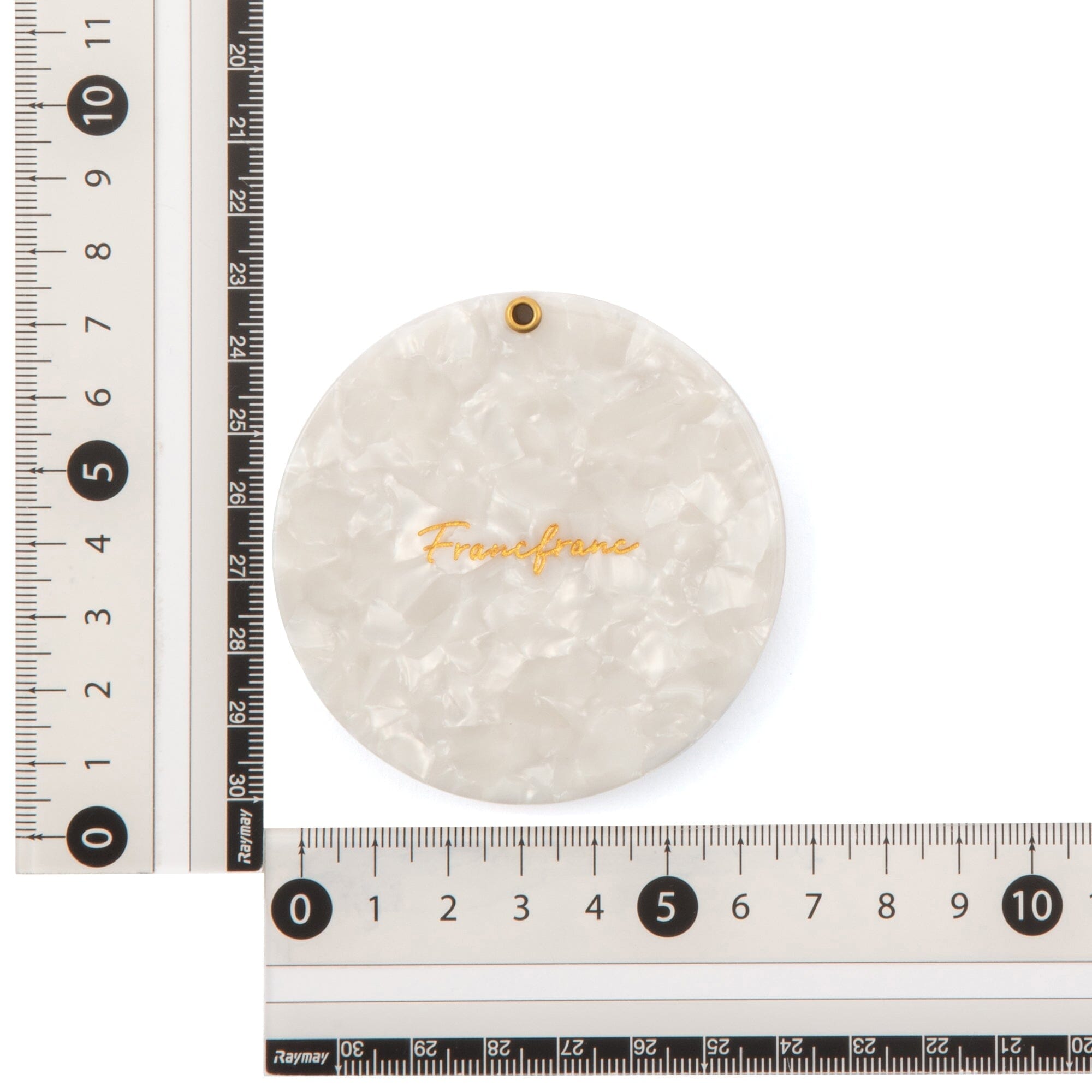 Portable Compact Mirror with Pouch - White | Travel Makeup Mirror for Women | Perfect for Purse, Gym Bag & On-the-Go Touch Ups