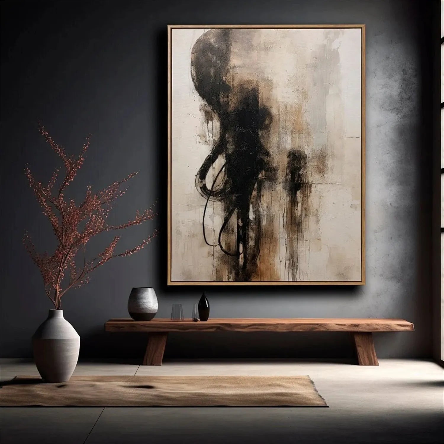 Abstract Painting #AB 168 - Modern Wall Art for Home & Office Decor | Perfect for Living Room, Bedroom, or Workspace