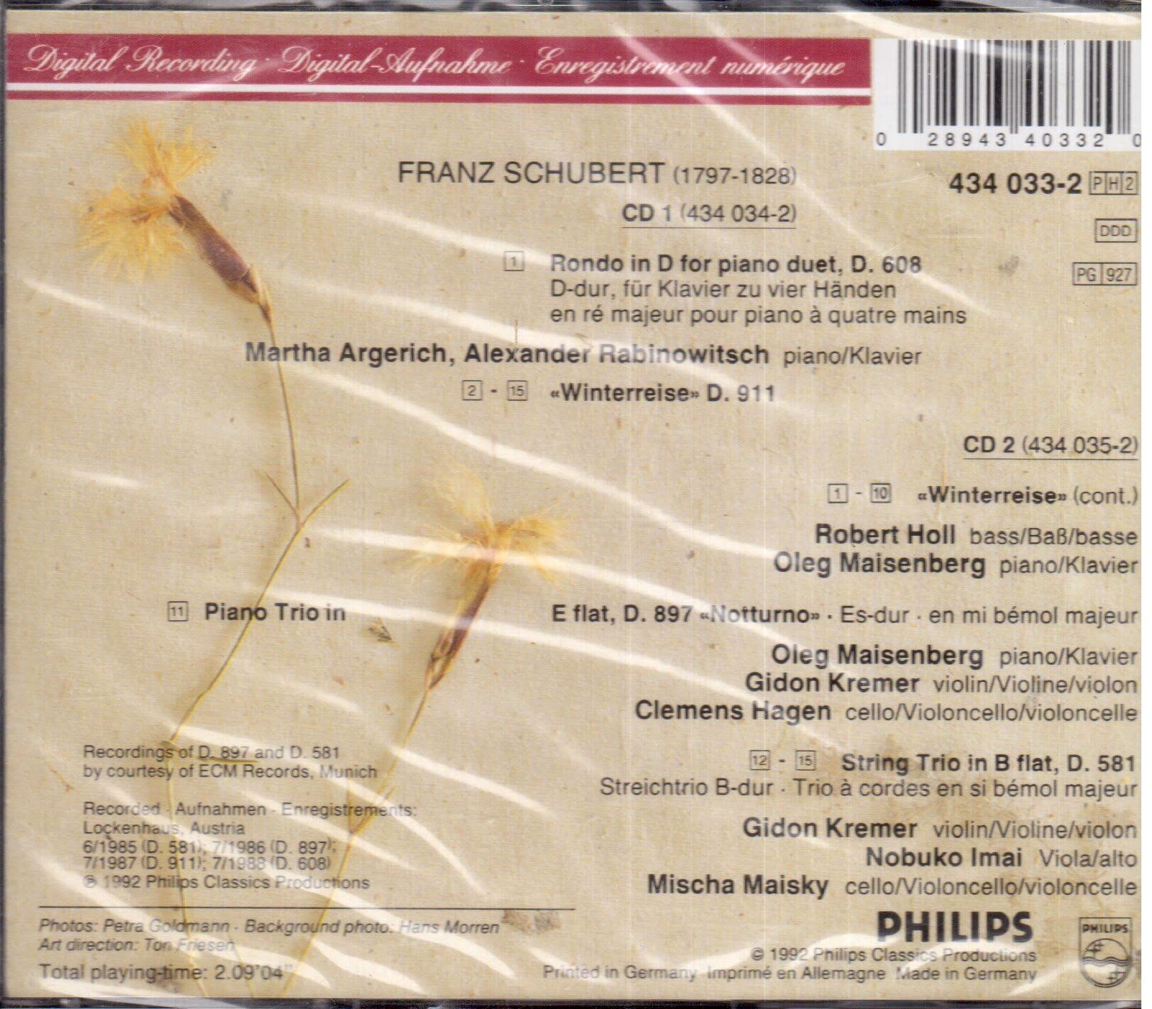 Schubert: Winterreise D. 911, Trios D. 581 & D 897, Rondo in D D. 608 - Lockenhaus Collection Vol. 3 & 4 | Classical Music for Relaxation & Study