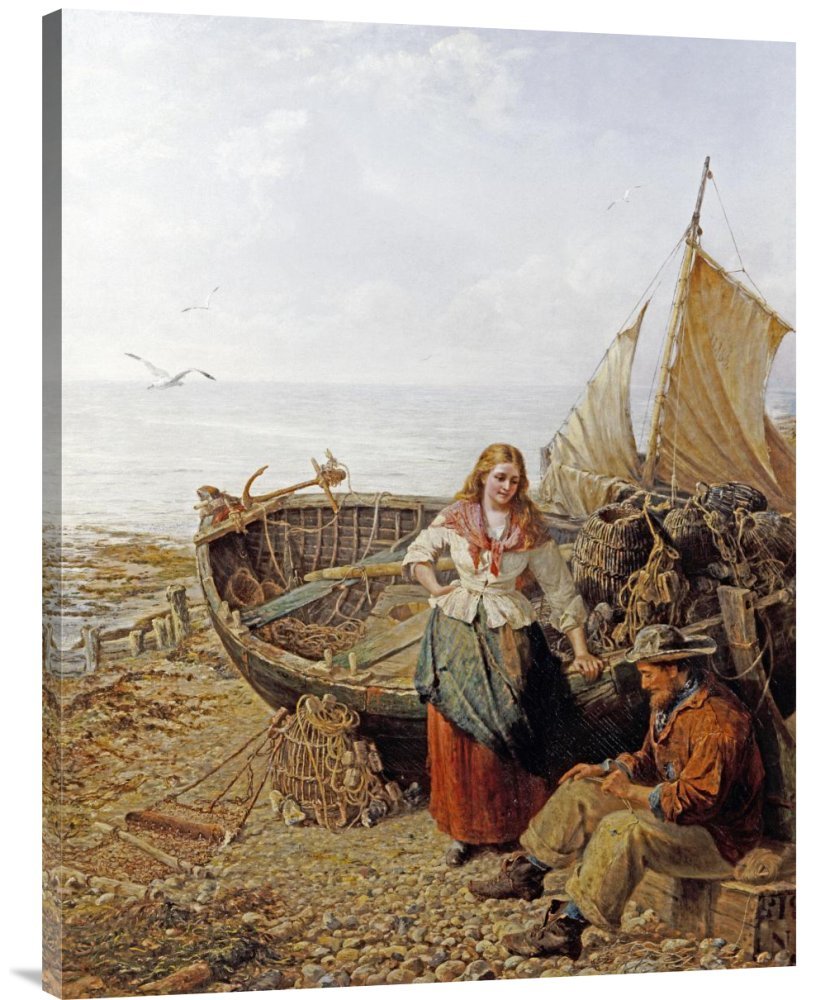 Samuel C. Bird Snooding Hooks Gallery Wrap Canvas Wall Art Print - Handmade Giclee Reproduction - Perfect for Living Room, Bedroom & Office Decor