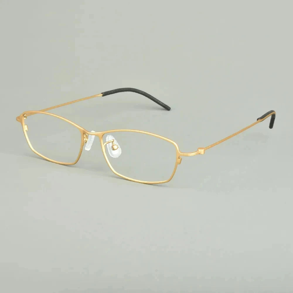Stylish Unisex Full Rim Rectangle Titanium Eyeglasses Frame 14509 - Lightweight & Durable for Work, Reading & Everyday Wear