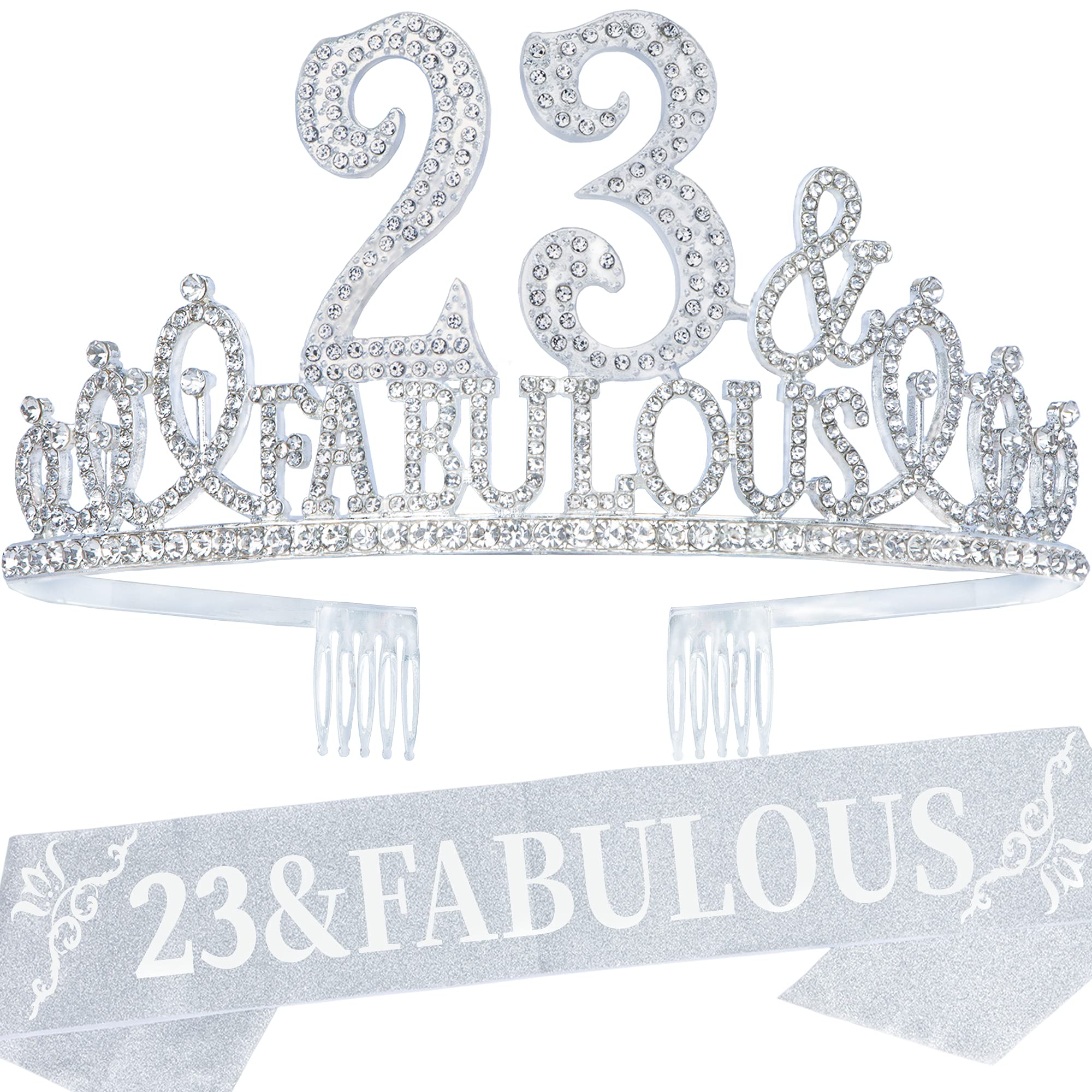 EBE EmmasbyEmma 23rd Birthday Party Decorations - Gold Glitter Balloons, Banner & Supplies for Women's 23rd Birthday Celebration | Perfect for Home, Office or Surprise Party Decor
