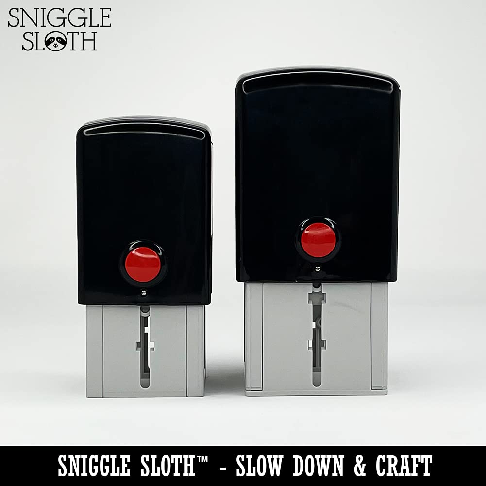 Cute as a Button Self-Inking Rubber Stamp with Black Ink - 1.5 Inch Large Stamp for Scrapbooking, Card Making & DIY Crafts