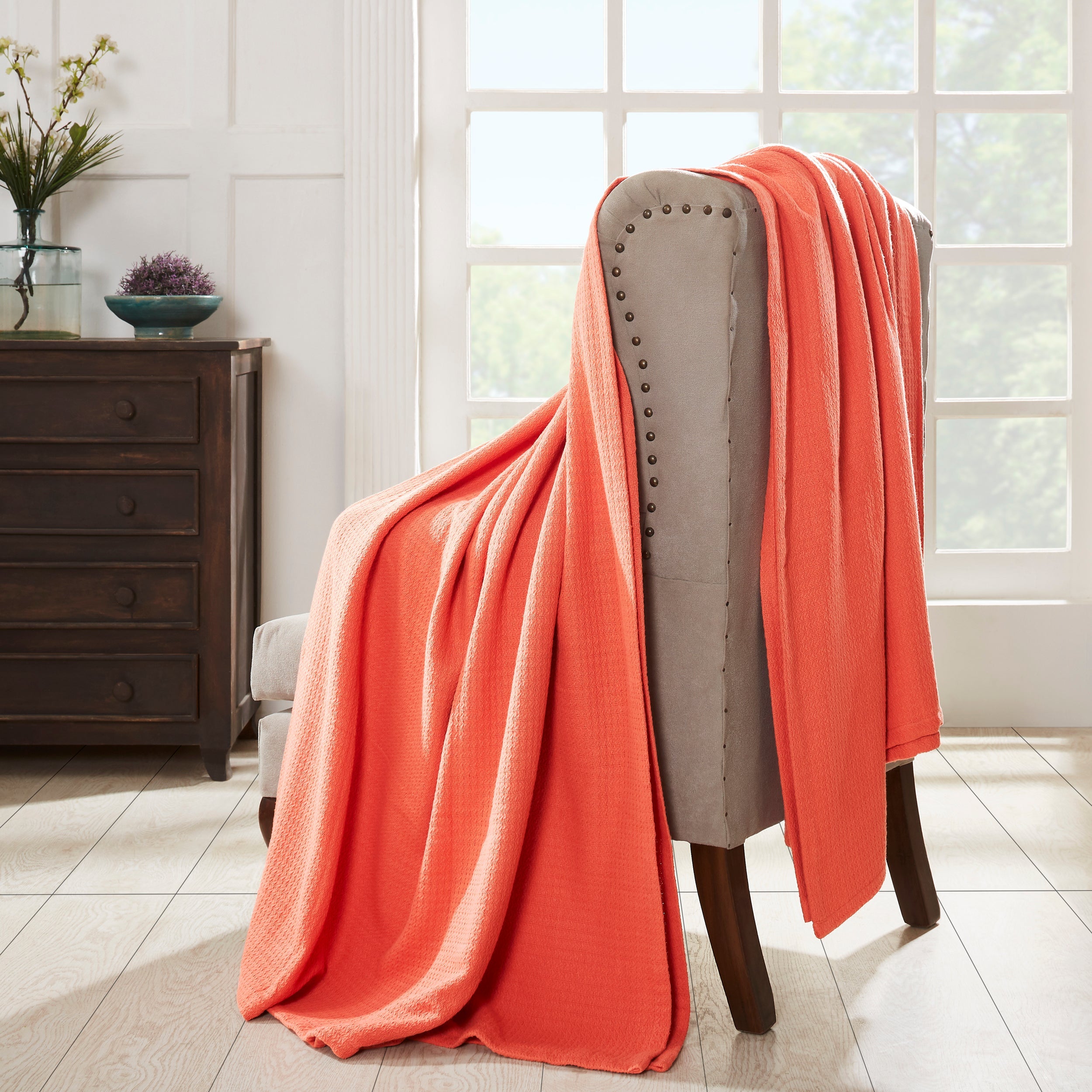 Premium Textured Cotton Waffle Weave Blanket - Soft & Breathable Throw for Bed, Sofa & Couch - Cozy Home Decor Gift for All Seasons