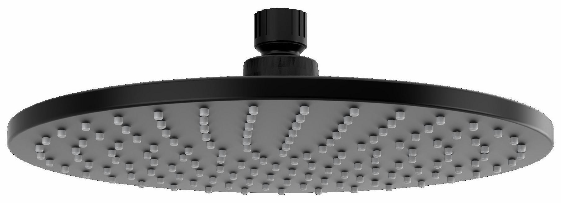 Riobel Pro P430BK 10-Inch Black Rain Shower Head - High Pressure Luxury Bathroom Fixture for Spa-Like Experience at Home