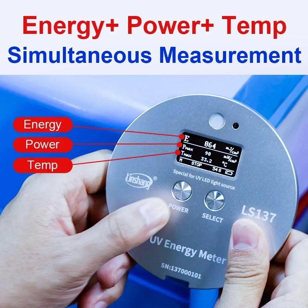 LS137 UV Energy Meter - Accurate Ultraviolet Radiation Intensity Tester for Curing Exposure Machines | Perfect for UV Curing, Printing, and Coating Applications