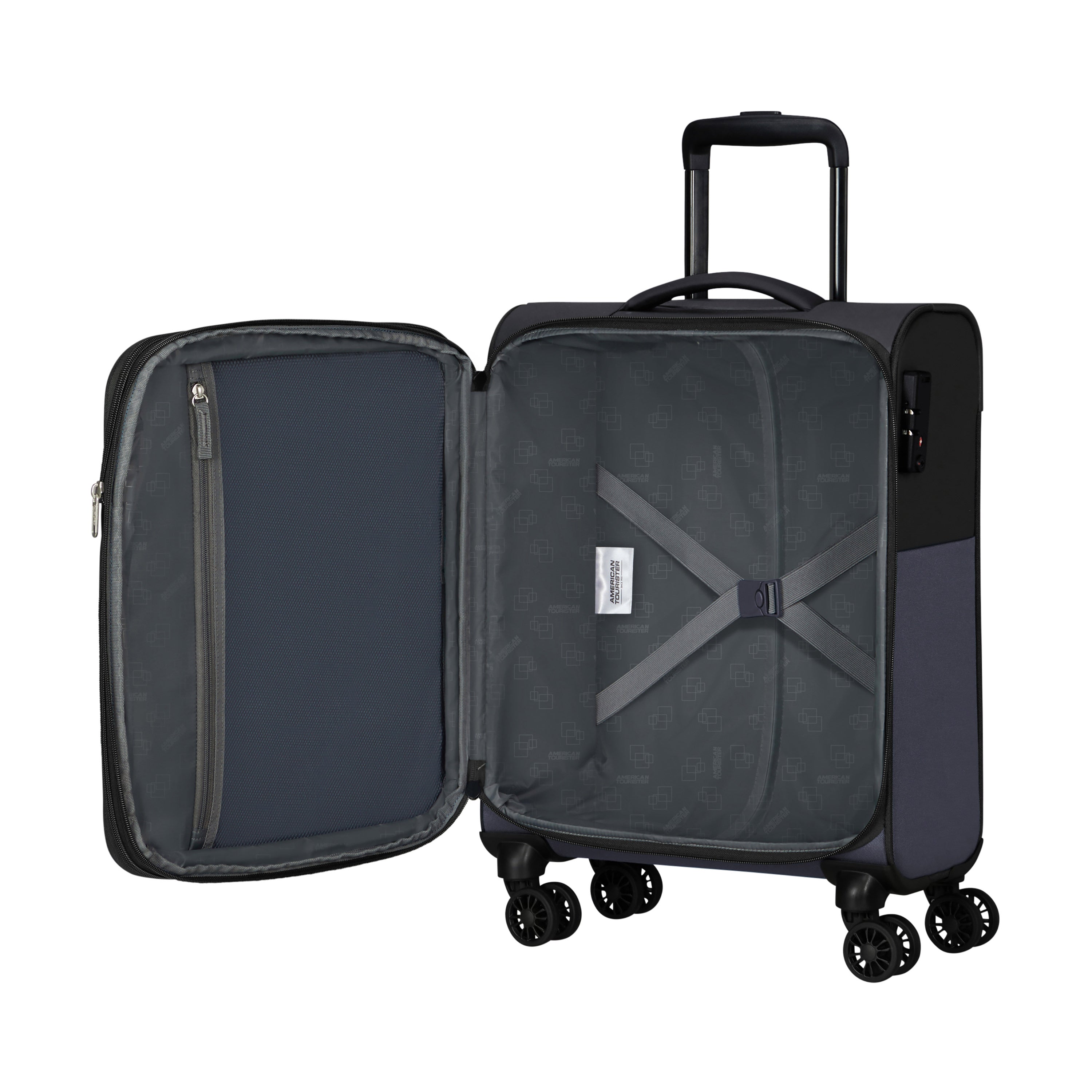 American Tourister Daring Dash Expandable Spinner Carry On Luggage - Lightweight Suitcase for Air Travel, Business Trips & Weekend Getaways