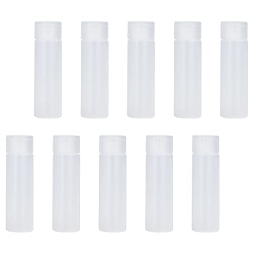 KTM Healthcare® 10 Pack Refillable Travel Bottles with Flip Cap - Leak Proof Squeeze Containers for Cosmetics, Toiletries & Liquids | Perfect for Makeup Samples, Shampoo, Lotion & Travel Essentials (Airport Approved)