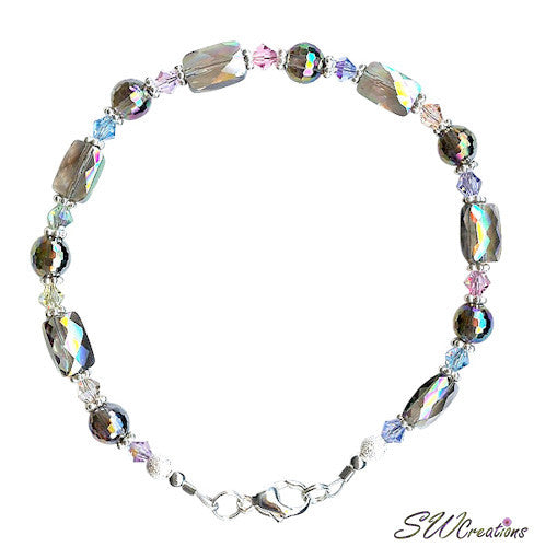 Enchanting Multicolored Crystal Gemstone Beaded Bracelets for Women - Elegant Handmade Jewelry for Everyday Wear, Gifts & Special Occasions