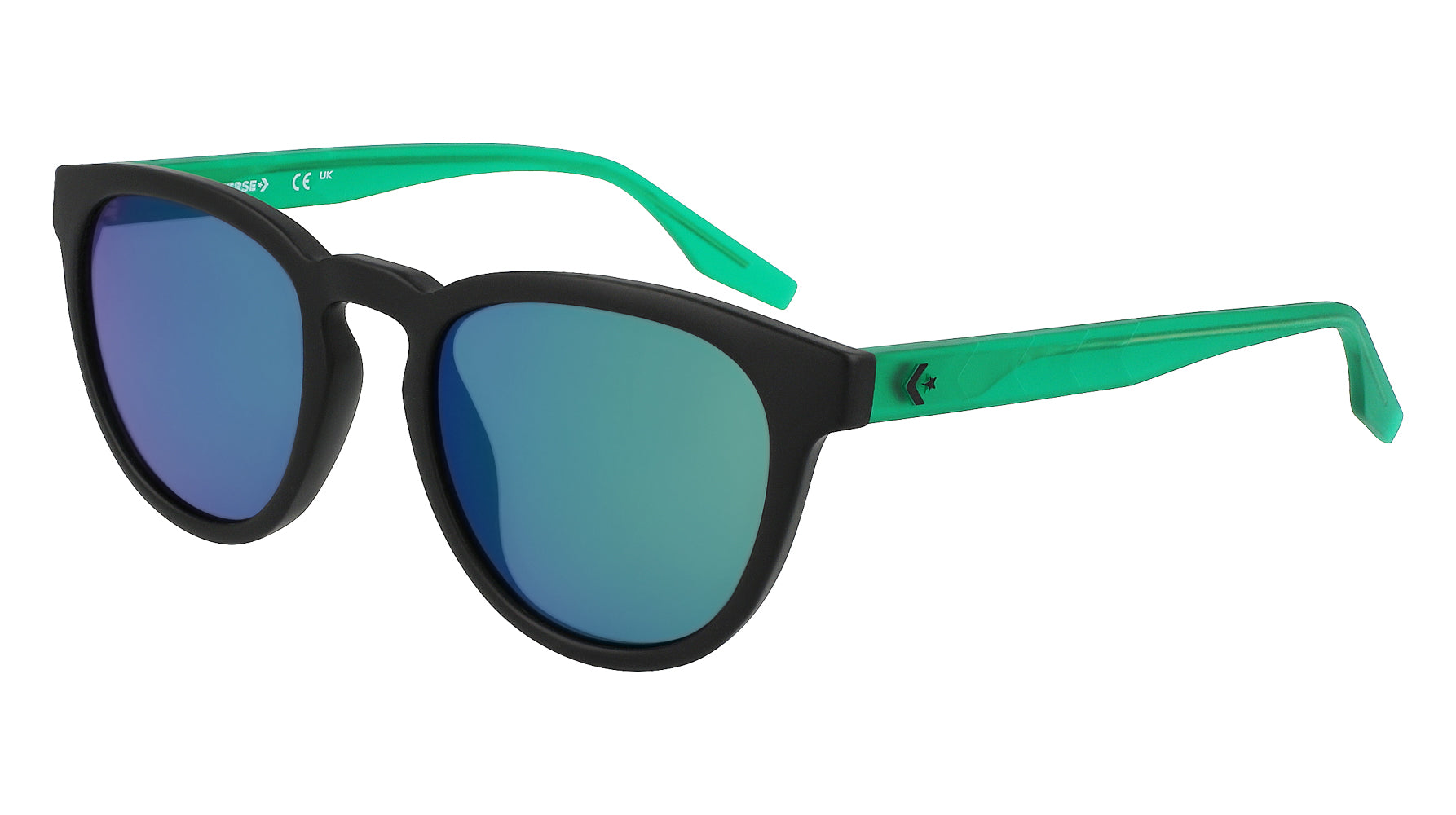 Matte Black/Blue-Green Mirror