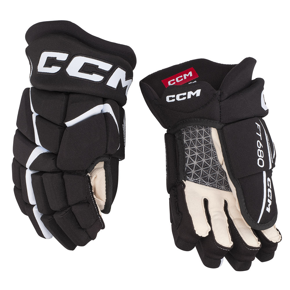 CCM Jetspeed FT680 Junior Ice Hockey Gloves - Youth Protective Gear for Ice Skating & Hockey Practice - Perfect for Games, Training & Winter Sports