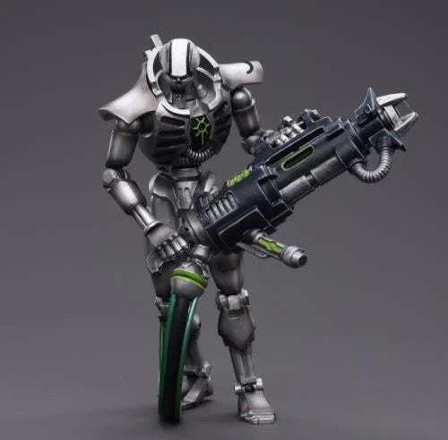 JOYTOY Warhammer 40k Necrons Sautekh Dynasty Immortal with Tesla Carbine - 28mm Scale Miniature Figure for Tabletop Wargaming, Painting & Collecting