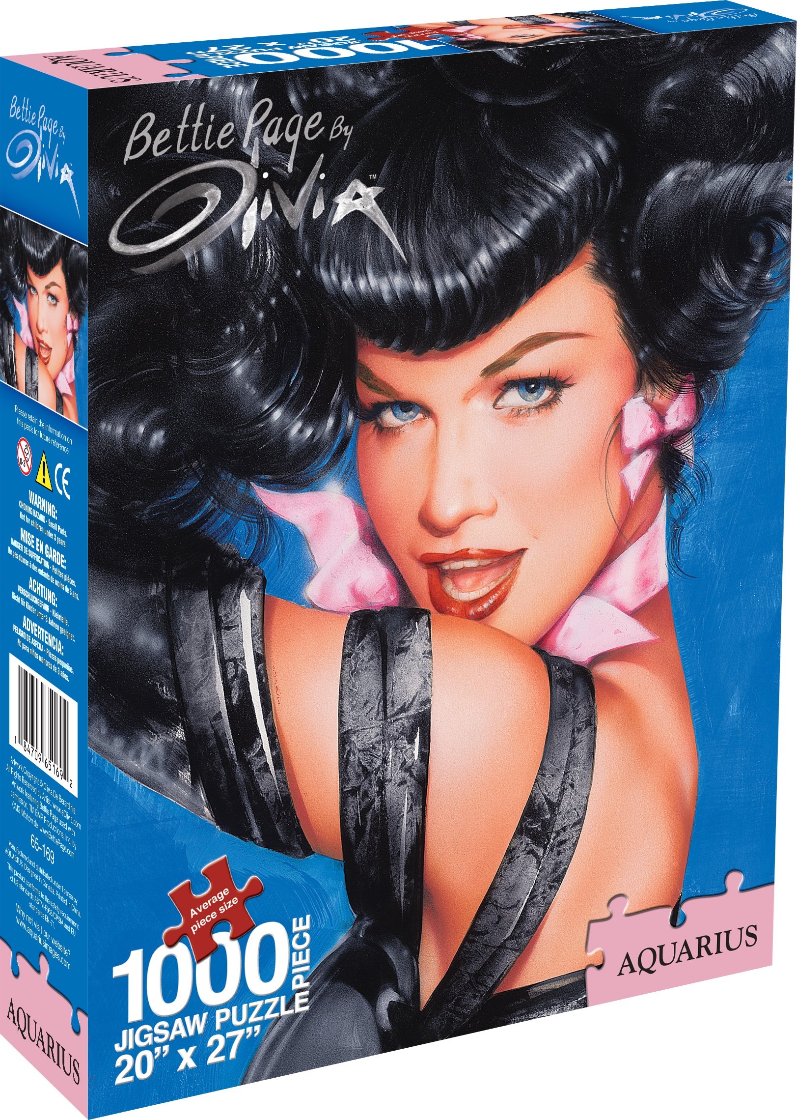 Olivia - Bettie Page 1000 Piece Jigsaw Puzzle | Vintage Pin-Up Art Puzzle | Perfect for Family Game Night & Puzzle Enthusiasts