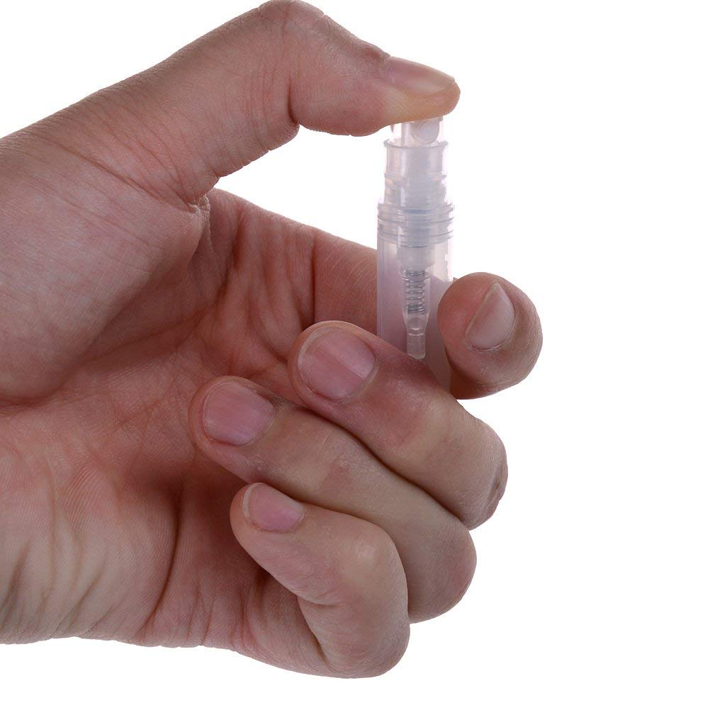 Mini 2ML Clear Plastic Perfume Sample Bottles - 60Pcs Travel-Sized Empty Containers for Essential Oils, Fragrances & Cosmetics | Perfect for Travel Kits, DIY Mixing & Gift Samples