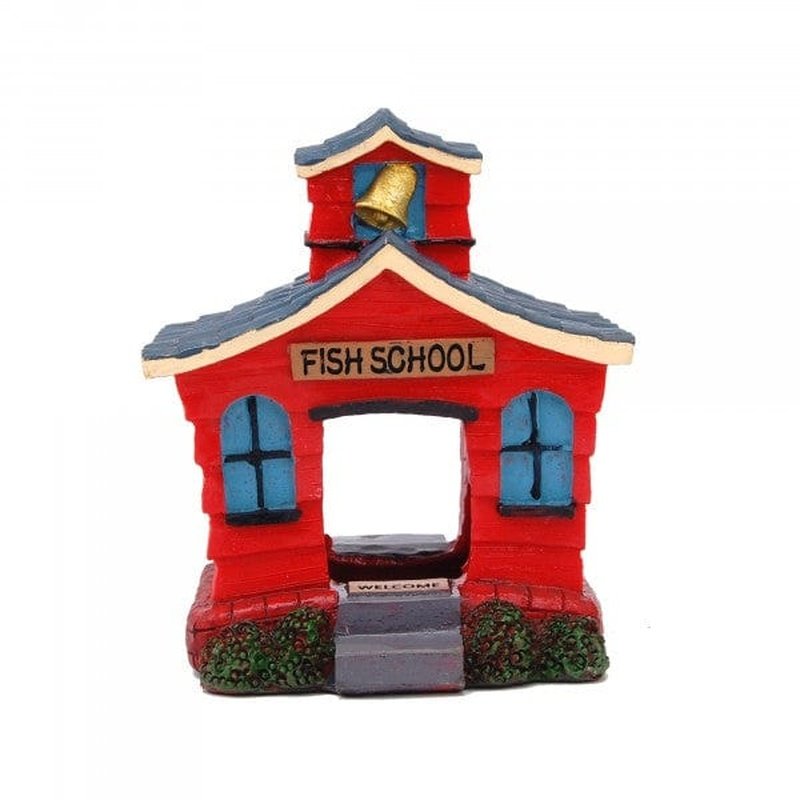 Bioscape Fish School House - 10 x 9cm Aquarium Decoration for Tropical Fish Tank, Betta Fish Hideout - Perfect for Home, Office & Kids Aquarium Setup